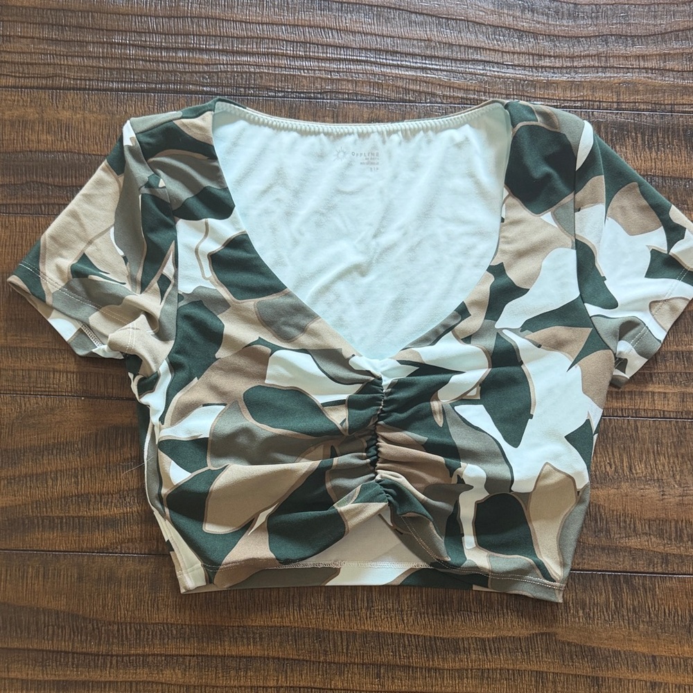 Aerie Camouflage Ruched Women Top